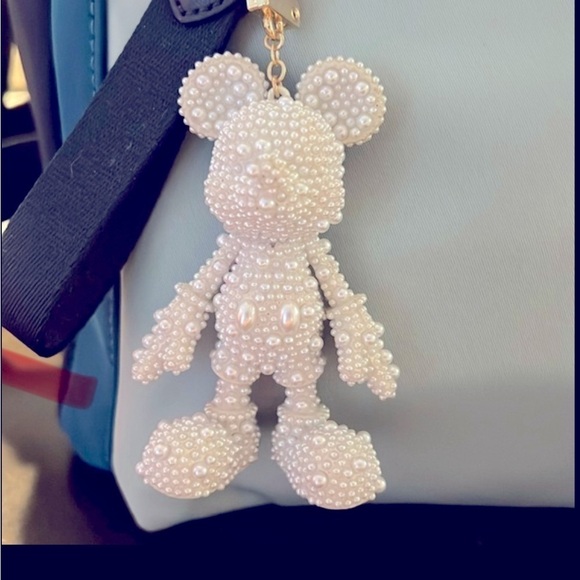 BAUBLEBAR x Disney Mickey Mouse Bag Charm Pearl Fob Key Chain - Picture 6 of 6